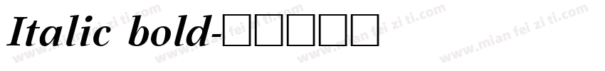 Italic bold字体转换